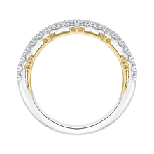 Load image into Gallery viewer, Diamond Wedding Band with White and Yellow Gold Promezza PR0098BH-44WY-.25

