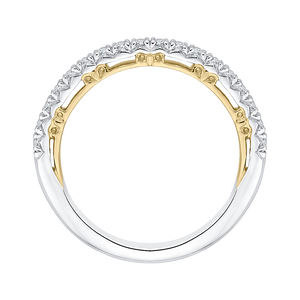 Diamond Wedding Band with White and Yellow Gold Promezza PR0098BH-44WY-.25