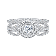 Load image into Gallery viewer, Double Halo Engagement Ring with Round Diamond Promezza PR0099ECH-44W
