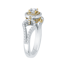 Load image into Gallery viewer, Split Shank Double Halo Engagement Ring Promezza PR0102ECH-44WY

