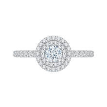 Load image into Gallery viewer, Double Halo Diamond Engagement Ring Promezza PR0106ECQ-44W
