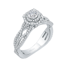 Load image into Gallery viewer, Split Shank Round Diamond Engagement Ring Promezza PR0109ECQ-44W-.33
