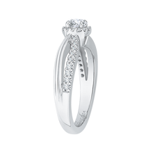 Load image into Gallery viewer, Split Shank Diamond Halo Engagement Ring Promezza PR0123ECH-44W-.33
