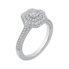 Load image into Gallery viewer, Floral Halo Diamond Engagement Ring Promezza PR0134ECH-44W-.25
