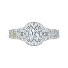 Load image into Gallery viewer, Split Shank Round Cut Diamond Engagement Ring Promezza PR0137ECH-44W-.40
