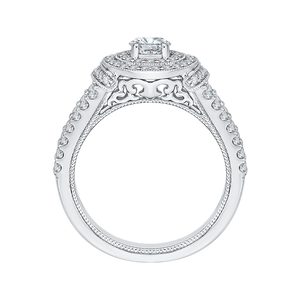 Split Shank Round Cut Diamond Engagement Ring Promezza PR0137ECH-44W-.40