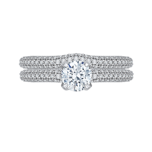 Cathedral Style Diamond Engagement Ring Promezza PR0139ECQ-44W-.50