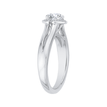 Load image into Gallery viewer, Plain Shank Round Diamond Halo Engagement Ring Promezza PR0158EC-44W-.50
