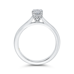 Plain Shank Round Diamond Engagement Ring Promezza PR0172EC-44W-.33