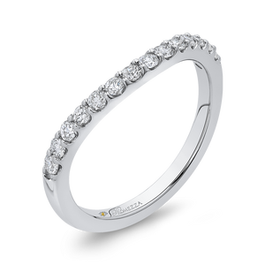 Diamond Curved Wedding Band Promezza PR0173B-44W-.75