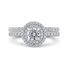 Load image into Gallery viewer, White Gold Round Diamond Halo Engagement Ring Promezza PR0176ECH-44W-.50
