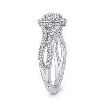 Load image into Gallery viewer, Split Shank Round Diamond Halo Engagement Ring Promezza PR0183ECH-44W-.50
