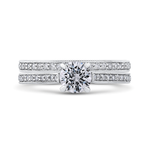 Classic Engagement Ring with Round Diamond Promezza PR0184ECQ-44W-.75
