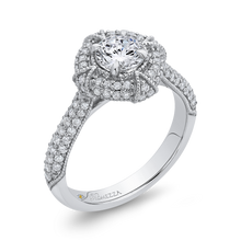 Load image into Gallery viewer, Cathedral Style Halo Engagement Ring with Round Diamond Promezza PR0186ECH-44W-.75
