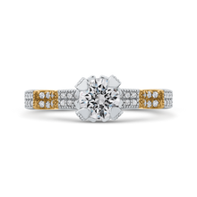 Load image into Gallery viewer, Two Tone Gold Round Diamond Engagement Ring Promezza PR0194ECH-44WY-.75
