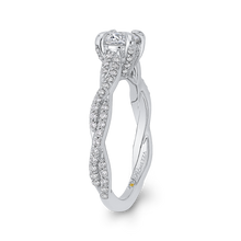 Load image into Gallery viewer, Crossover Shank Engagement Ring with Round Diamond Promezza PR0195ECQ-44W-.50

