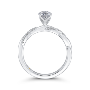 Crossover Shank Diamond Engagement Ring Promezza PR0197EC-44W-.50