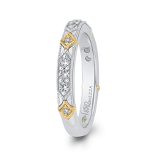 Load image into Gallery viewer, White and Yellow Gold Designer Diamond Wedding Band Promezza PR0202B-44WY-.50
