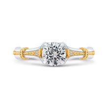 Load image into Gallery viewer, Floral Engagement Ring with Two Tone Gold  Promezza PR0206ECH-44WY-.75
