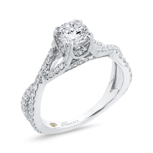 Load image into Gallery viewer, Criss-Cross Engagement Ring with Round Diamond Promezza PR0209ECQ-44W-.75
