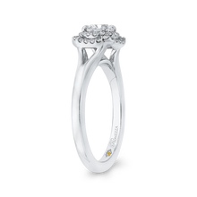 Load image into Gallery viewer, Plain Split Shank Round Diamond Double Halo Engagement Ring Promezza PR0211EC-44W-.50
