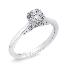 Load image into Gallery viewer, Cathedral Style Solitaire Engagement Ring Promezza PR0225EC-44W-.75
