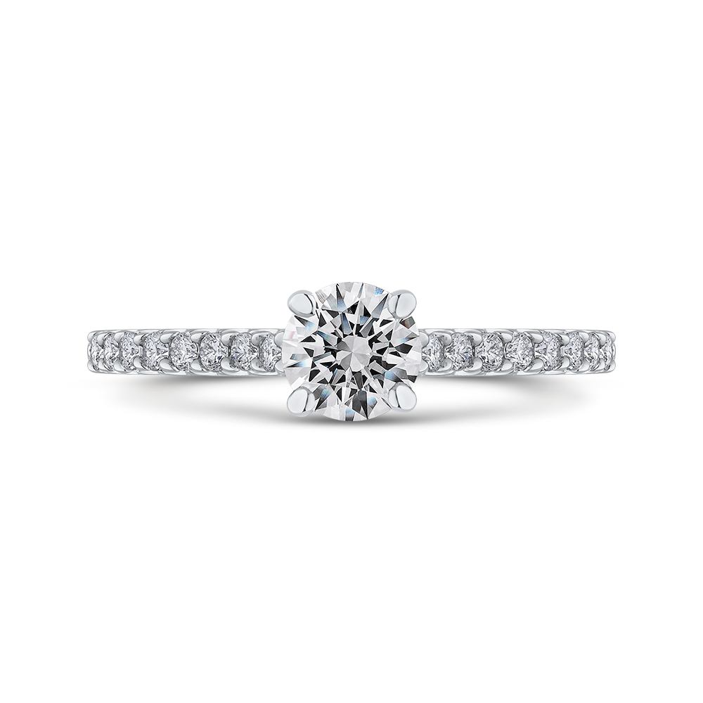 Cathedral Style Diamond Engagement Ring Promezza PR0227ECH-44W-.50
