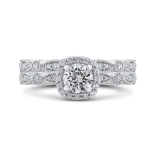 Load image into Gallery viewer, Round Diamond Engagement Ring with Milgrain Shank Promezza PR0228ECH-44W-.50
