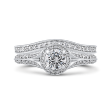 Load image into Gallery viewer, Vintage Split Shank Engagement Ring with Round Diamond Promezza PR0231ECH-44W-.50
