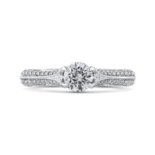 Load image into Gallery viewer, Split Shank Round cut Diamond Engagement Ring Promezza PR0234ECH-44W-.50
