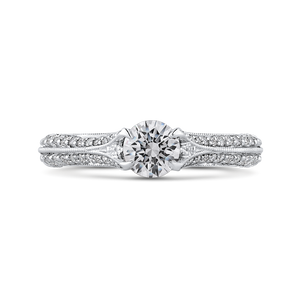 Split Shank Round cut Diamond Engagement Ring Promezza PR0234ECH-44W-.50