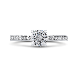Cathedral Style Diamond Engagement Ring Promezza PR0235ECQ-44W-.75