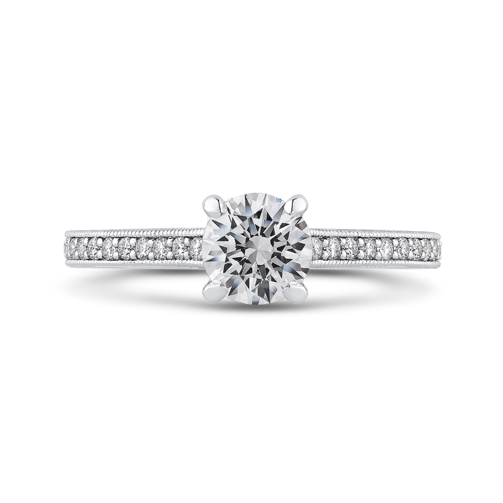 Cathedral Style Diamond Engagement Ring Promezza PR0235ECQ-44W-.75