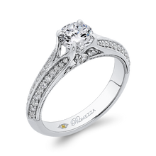 Load image into Gallery viewer, Split Shank Round Diamond Engagement Ring Promezza PR0246ECH-44W-.75
