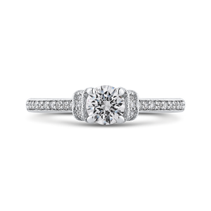 Diamond Engagement Ring with Round Diamond Promezza PR0252ECH-44W-.50