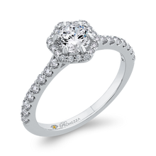 Load image into Gallery viewer, Octagon Shape Halo Engagement With Round Diamond Promezza PR0253ECH-44W-.50
