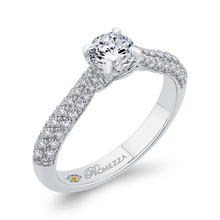 Load image into Gallery viewer, Three Row Cathedral Style Round Diamond Engagement Ring Promezza PR0254ECH-44W-.50
