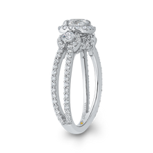 Load image into Gallery viewer, Split Shank Engagement Ring with Round Diamond Promezza PR0257ECQ-44W-.50
