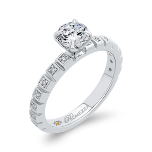 Engagement Ring with Round Cut Diamond Promezza PR0259EC-44W-.75