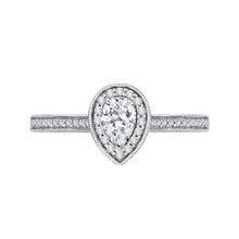 Load image into Gallery viewer, White Gold Pear Diamond Engagement Ring Promezza PRA0133ECH-44W-.50
