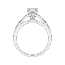 Load image into Gallery viewer, Cathedral Style Engagement Ring with Emerald Cut Diamond Promezza PRE0015EC-02W
