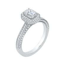 Load image into Gallery viewer, Emerald Cut Diamond Engagement Ring Promezza PRE0133ECH-44W-.50
