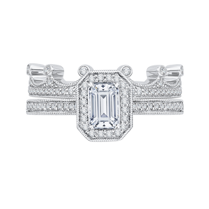 Emerald Cut Diamond Engagement Ring Promezza PRE0133ECH-44W-.50
