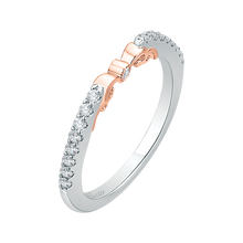 Load image into Gallery viewer, White and Rose Gold Diamond Wedding Band Promezza PRH0154BH-44WP-.50
