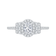 Load image into Gallery viewer, Oval Diamond Halo Engagement Ring Promezza PRO0012EC-02W
