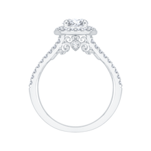Load image into Gallery viewer, Split Shank Oval Diamond Halo Engagement Ring Promezza PRO0016EC-02W
