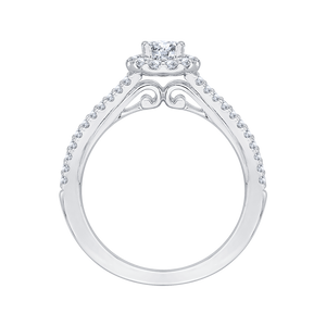 Split Shank Oval Diamond Engagement Ring Promezza PRO0065EC-02W