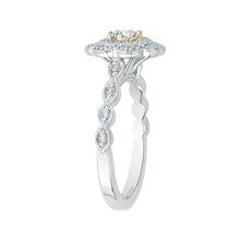 Load image into Gallery viewer, Floral Halo Oval Diamond Engagement Ring Promezza PRO0107ECH-44WY-.50
