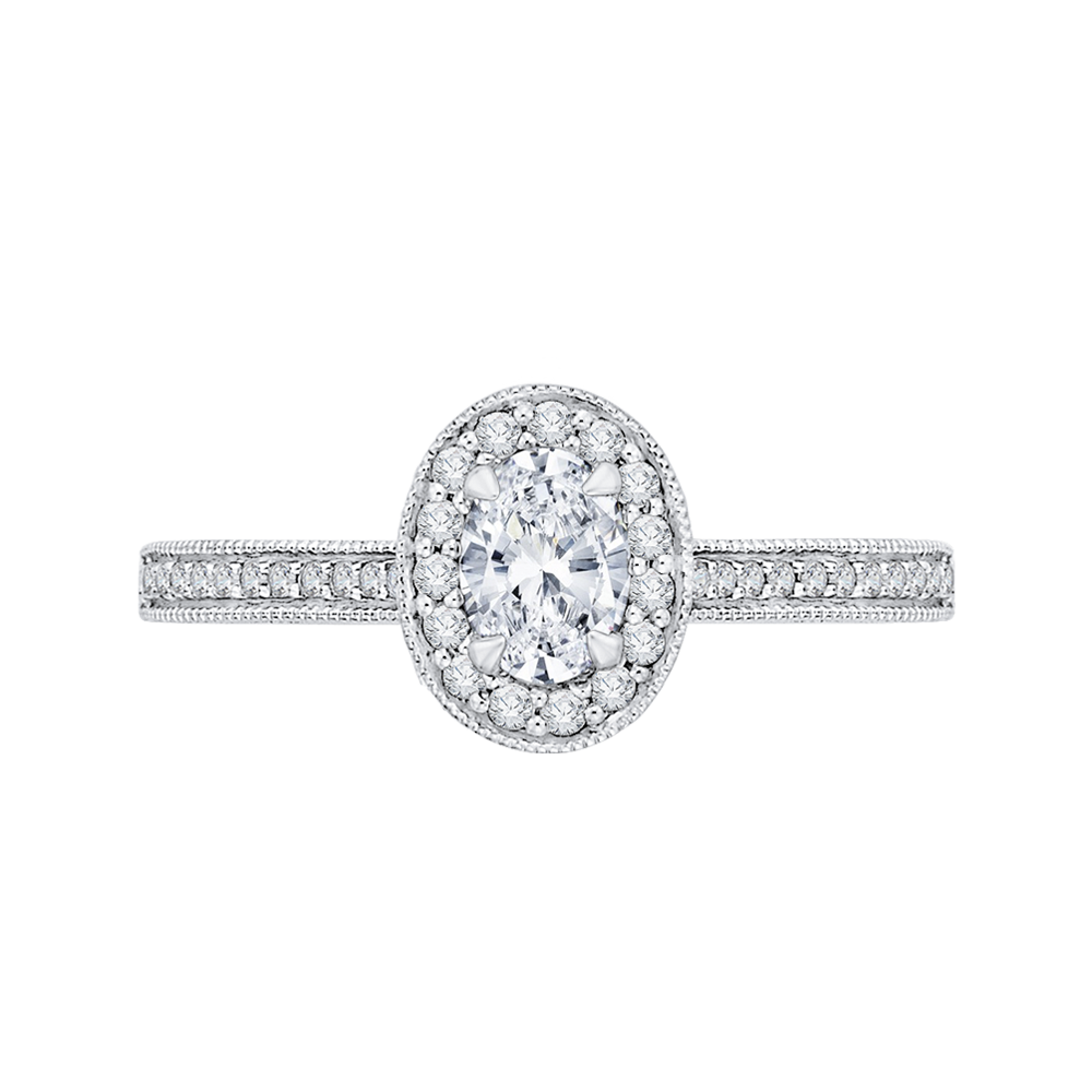 Oval Shape diamond Engagement Ring Promezza PRO0133ECH-44W-.50