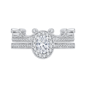 Oval Shape diamond Engagement Ring Promezza PRO0133ECH-44W-.50